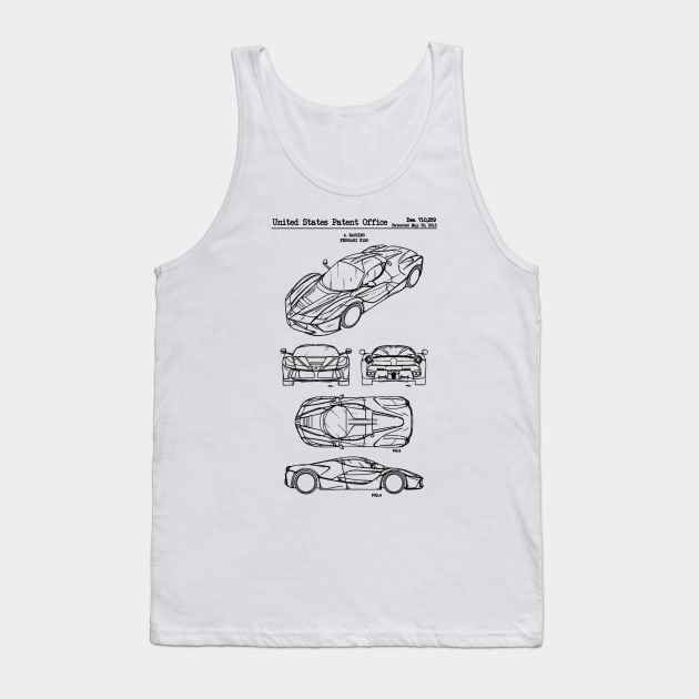 Ferrari S.P.A Enzo Patent Black Tank Top by Luve